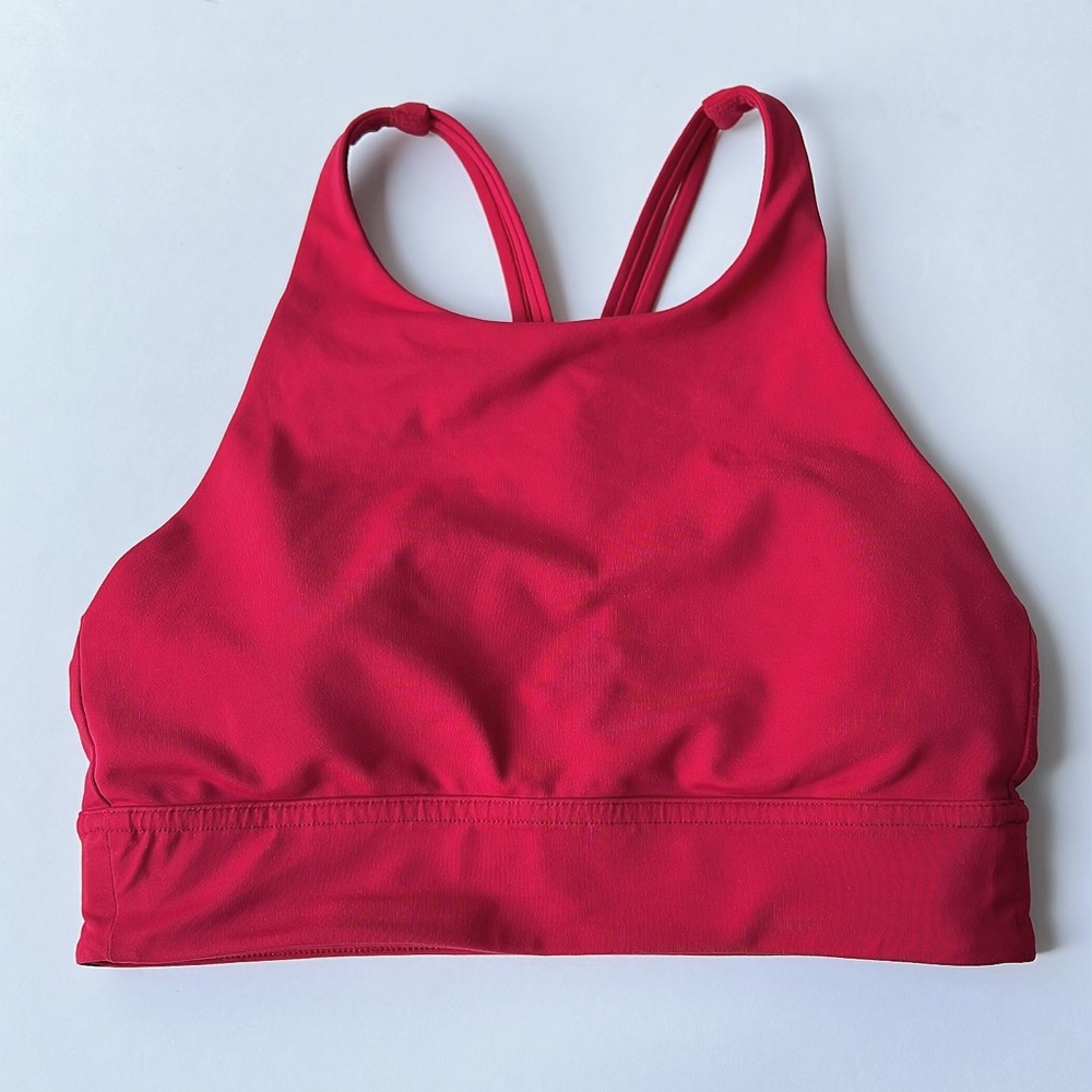 lululemon athletica Red High Neck Sports Bra
